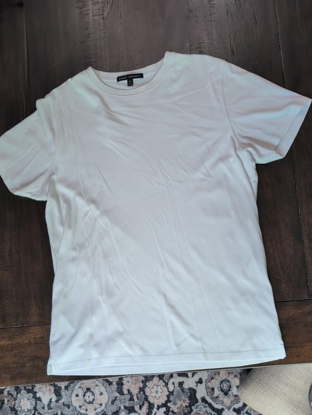 Robert Barakett Men’s White Crewneck T-Shirt – Size Medium